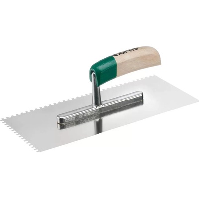 Zednická lžíce zoubkovaná nerez 280x130mm 4x 4mm FORTIS