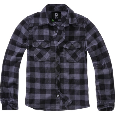 Brandit Kids Checkshirt košeľa detská sivá-čierna