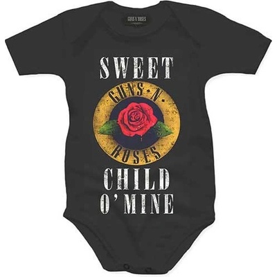 detské body ROCK OFF Guns N' Roses Child O' Mine Rose Čierna