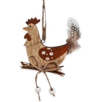 Kohout závěs dřevo 10cm