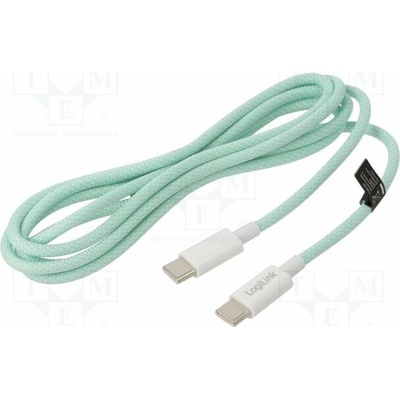 Logilink CU0348 USB 2.0 USB C vidlice z obou stran 1,5m zelený