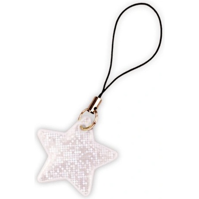 Přívěsek na klíče reflexní taháček hvězdička bílá – Hledejceny.cz