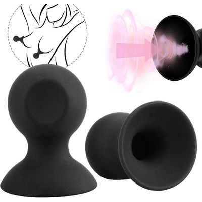 SuperLove Silicone Comfort Nipple Suckers Black
