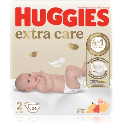 Huggies Extra Care Size 2 еднократни пелени 3-6 kg 24 бр
