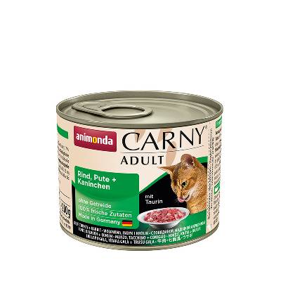 Animonda CARNY cat hovädzie, morka a králik 200g