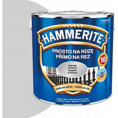Akzo Nobel Hammerite přímo na rez 2,5L , hladká stříbrná