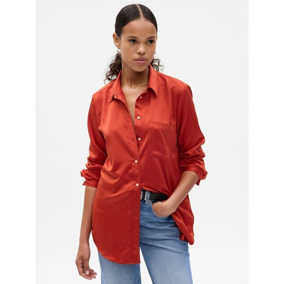GAP Сатенена риза GAP GAP | Oranzhev | ЖЕНИ | XXS