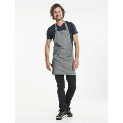 Chaud Devant Kuchářská zástěra s náprsenkou Salopet Grey Denim Grey