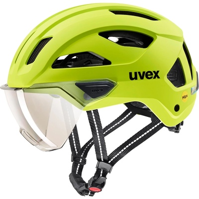 uvex Каска за велосипед Uvex Stride Visor Mips Cat. 1 Bike helmet - Lime Matt / Litemirror Silver - размер 59-61 cm (851-1962-0211)