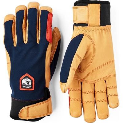 Hestra Ръкавици Hestra Ergo Grip Active 5 Finger Gloves - Navy / Natural Brown - размер 6 (EU) (202-1176-1011)