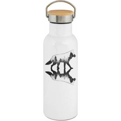 123TRIKO termoska Vlk, lesní odraz, černý potisk 500 ml