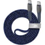 RIVACASE Кабел Rivacase PS6105BL12, от USB C(м) към USB C(м), 1.2m, син (PS6105BL12)