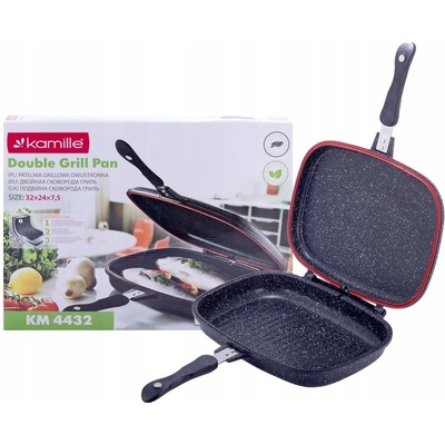 Kamille Grilovací pánev 32 cm s mramorovým povrchem