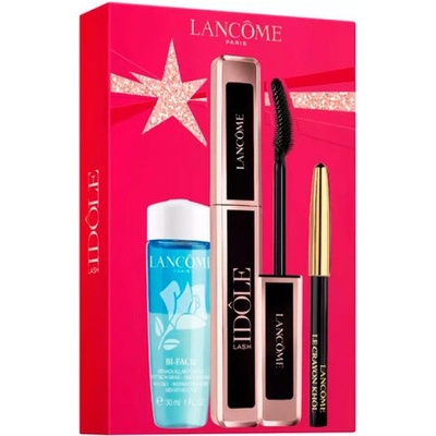 Lancôme Idôle Lash odstín 01 Glossy Black řasenka Idole Lash 8 ml + tužka na oči Le Crayon Khol 0,7 g 01 Noir + odličovací přípravek na oči Bi-Facil 30 ml darčeková sada