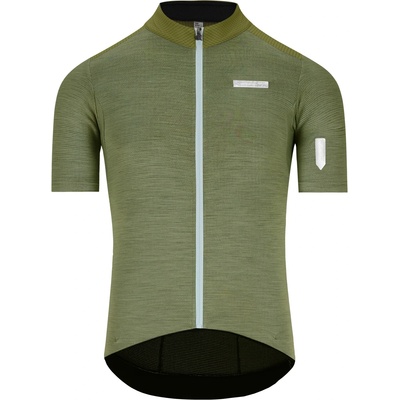 Q36.5 Мъжка фланелка с къс ръкав за колоездене Q36.5 Adventure Tech Merino Jersey Cycling jersey - Drab Green (056-3872-0112)