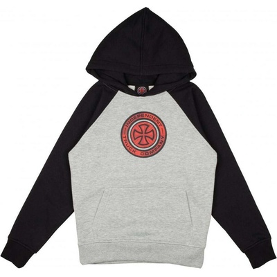Independent Youth Target Raglan Hood Black/Heather Grey
