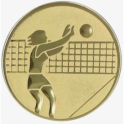 Volejbal Ženy Emblém Nálepka na trofej Ø 25 mm zlatá