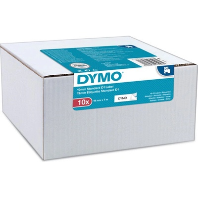 Páska Dymo D1 19 mm x 7m, černý tisk/bílý podklad, 2093098, 10ks