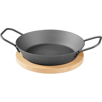 GRILLMEISTER Železná grilovací pánev ( 20 cm se servírovací deskou)