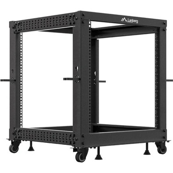 Lanberg Комуникационен шкаф, Lanberg open rack 19" 12U 600x600-1100 adjustable black (OR01-6112-B)