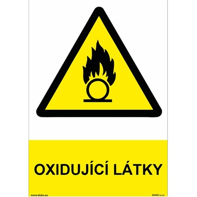DUKO OXIDUJÍCÍ LÁTKY Formát: 210 x 297 mm, Materiál: plast 5 mm, samolepící vinylová fólie