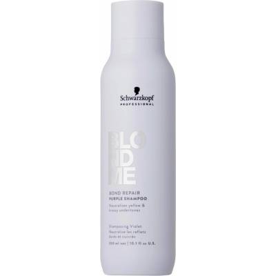 Schwarzkopf Professional Blondme Bond Repair Purple Shampoo fialový šampón pre blond vlasy 300 ml