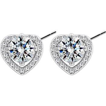 Silenti Jewelry Сребърни обеци "Сърчица