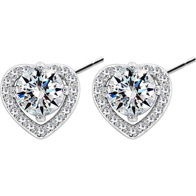 Silenti Jewelry Сребърни обеци "Сърчица