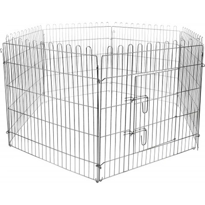 FLAMINGO Run Puppy Jax Silver - ограждение за малки кученца, 6 елемента, размери: диаметър 160 x височина 80 см, Белгия - 507806