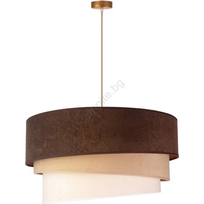 Duolla - Пендел DEVON 1xE27/40W/230V Ø 45 см кафяв/бежов (DU80245)