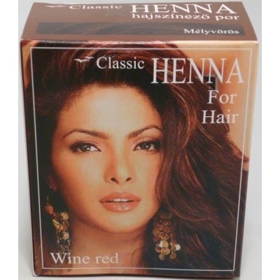 Classic Henna barva na vlasy v prášku vínová 100 g
