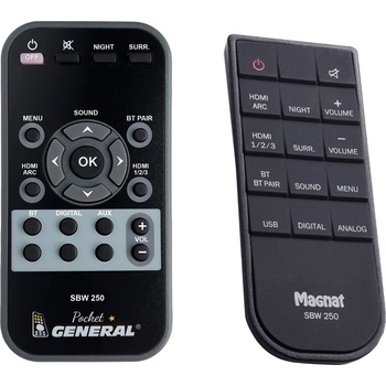 GENERAL Magnat sbw 250 - дистанционно управление дубликат (sbw 250)
