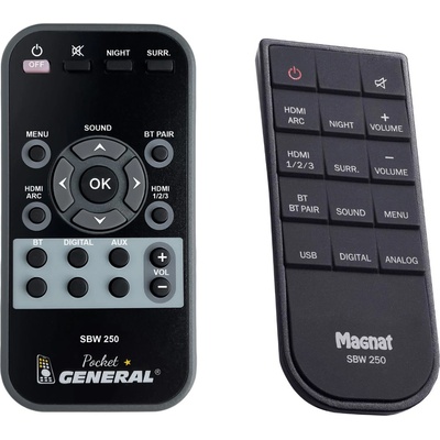 GENERAL Magnat sbw 250 - дистанционно управление дубликат (sbw 250)