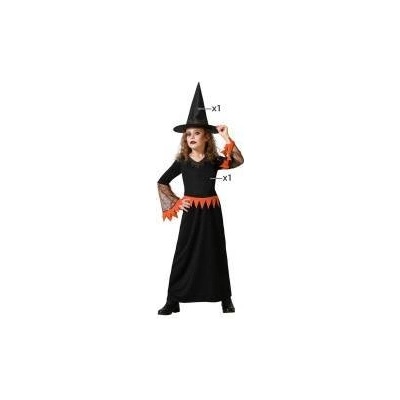 BigBuy Carnival Маскировъчен костюм за деца Оранжев Вещица Размер 7-9 години 725f4d