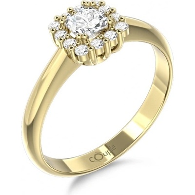 Couple Elegantní Clara žluté zlato se zirkony 6610294