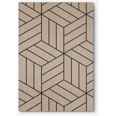 Акустичен Стенен Панел mdf | Модел: Ромб | Цвят: Избелен Дъб | Размери: 2600*600*14мм
