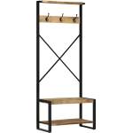 vidaXL vidaXLS Закачалка за дрехи 80x40x190 cm Масивна груба дървесина Манго (4015961)
