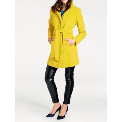 Ashley Brooke kabát s opaskom žltá