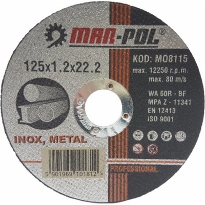 Mar-Pol Kotouč řezný 125 x 1,2 x 22,2 mm M08115 – Zboží Dáma