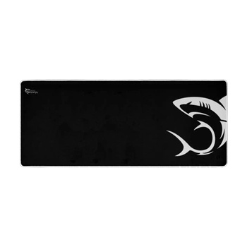 White Shark Геймърска подложка за мишка, Бяла акула, Незалепваща основа, 800x350x3 mm, Черно/бяло (WS MP-1967) (WS MP-1967)