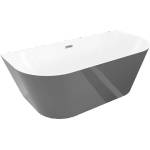 Mexen Oval Slim самостоятелна вана за стена 170 x 80 см, бяла/сива, преливник gun (52661708062-95)