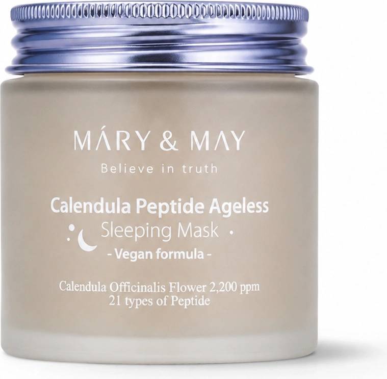 Mary&May Нощна гел маска против стареене с пептиди и листенца от невен MARY&MAY Calendula Peptide Ageless Sleeping Mask 110g
