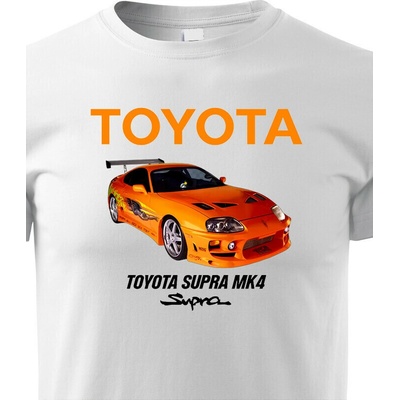 Dětské tričko Toyota Supra MK4 Bílá Velikost Canvas Bezvatriko.cz 2323