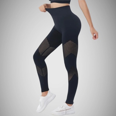 Legínovo Push-up legíny sieťované čierne