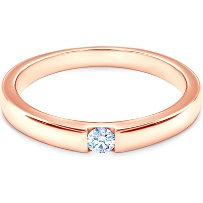 Savicki Zásnubný prsteň Minimalism ružové zlato diamant PI R D 00067