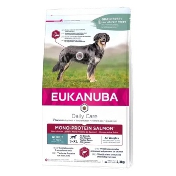 EUKANUBA Daily Care Mono Protein Salmon - Висококачествена суха храна за израснали кучета със сьомга, 12 кг
