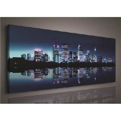 Obraz na plátně noční velkoměsto 102O3, 145 x 45 cm, IMPOL TRADE