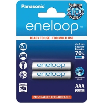 Panasonic Батерия Panasonic - Eneloop, акумулаторна, 2бр (0580006)