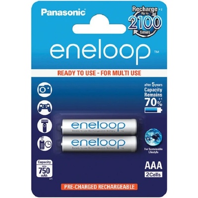Panasonic Батерия Panasonic - Eneloop, акумулаторна, 2бр (0580006)