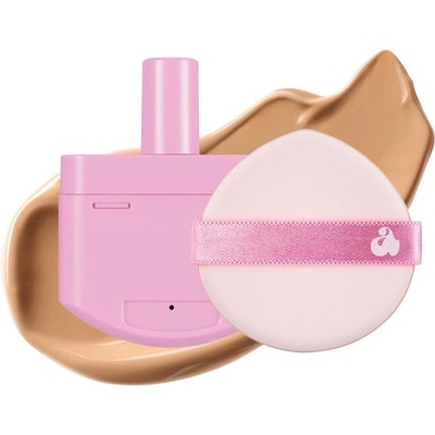 Unleashia Фон дьо тен Don't Touch Glass Pink, 28N, пълнител, 15 g + Гъба за грим